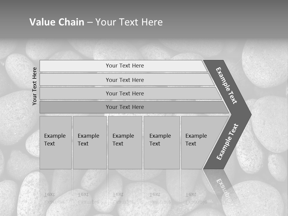 Pebble Stone Pool(B&W) PowerPoint Template