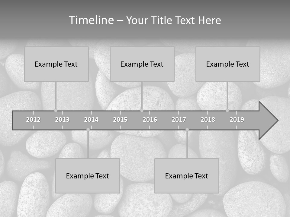 Pebble Stone Pool(B&W) PowerPoint Template