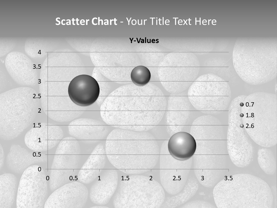 Pebble Stone Pool(B&W) PowerPoint Template