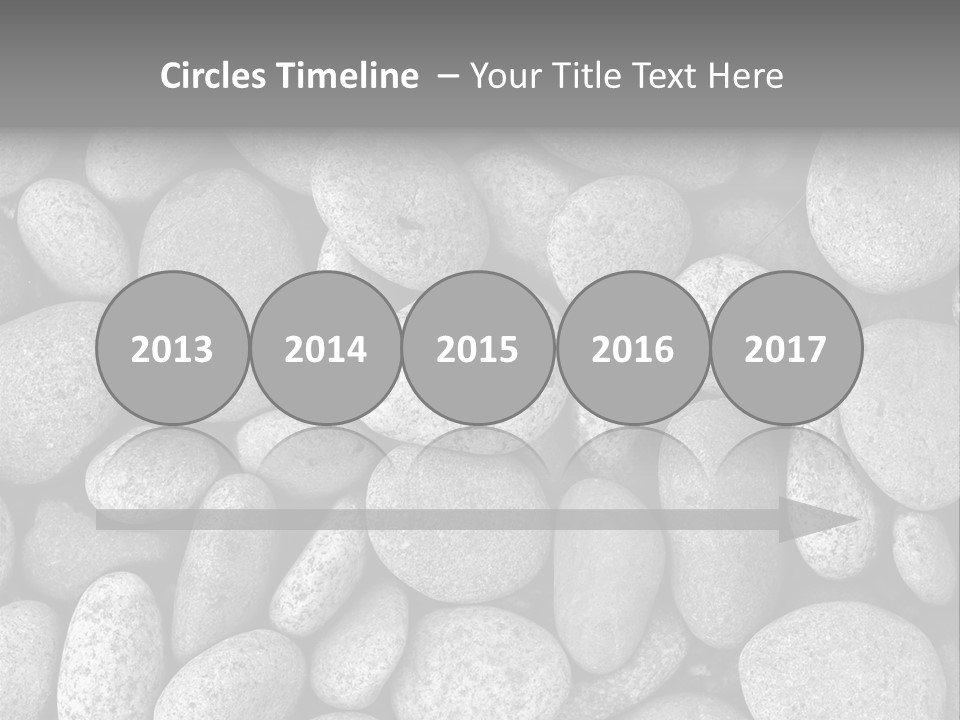 Pebble Stone Pool(B&W) PowerPoint Template