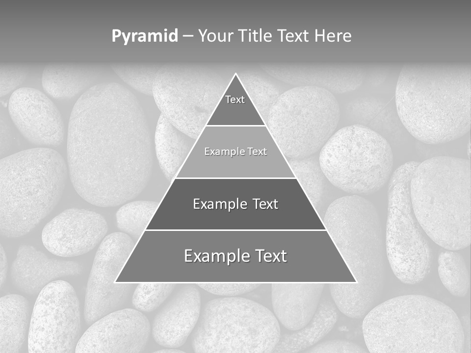 Pebble Stone Pool(B&W) PowerPoint Template