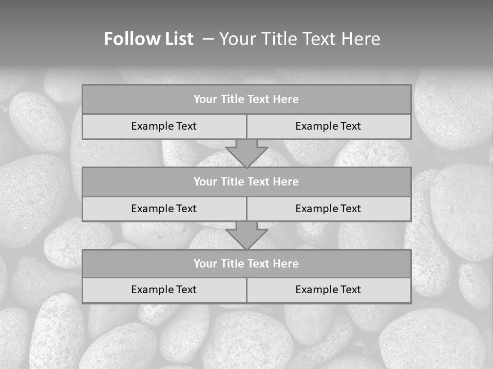 Pebble Stone Pool(B&W) PowerPoint Template