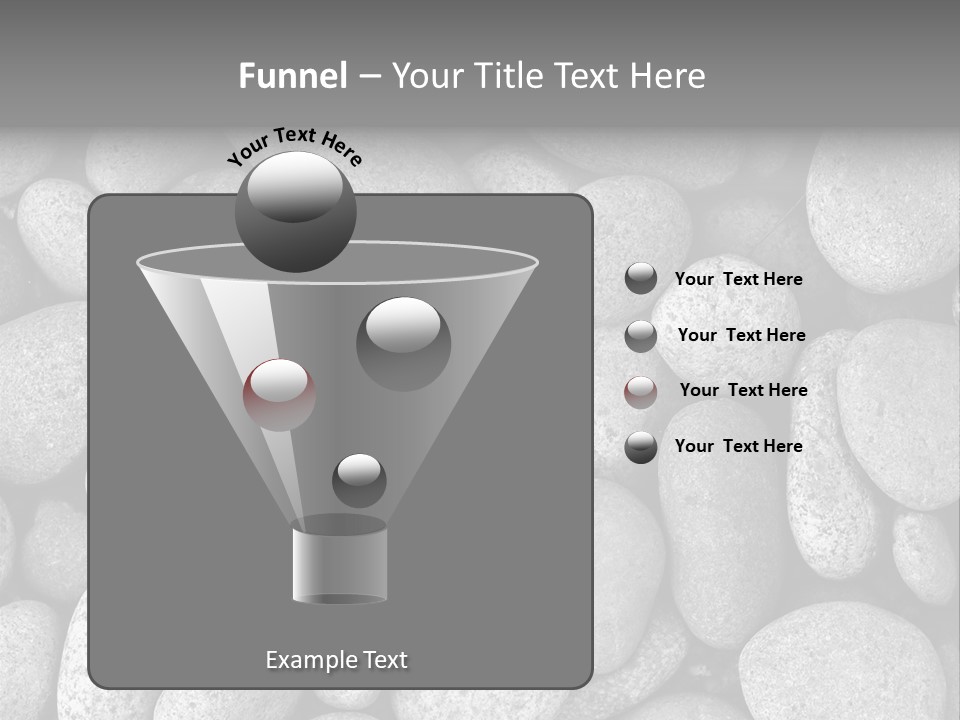 Pebble Stone Pool(B&W) PowerPoint Template
