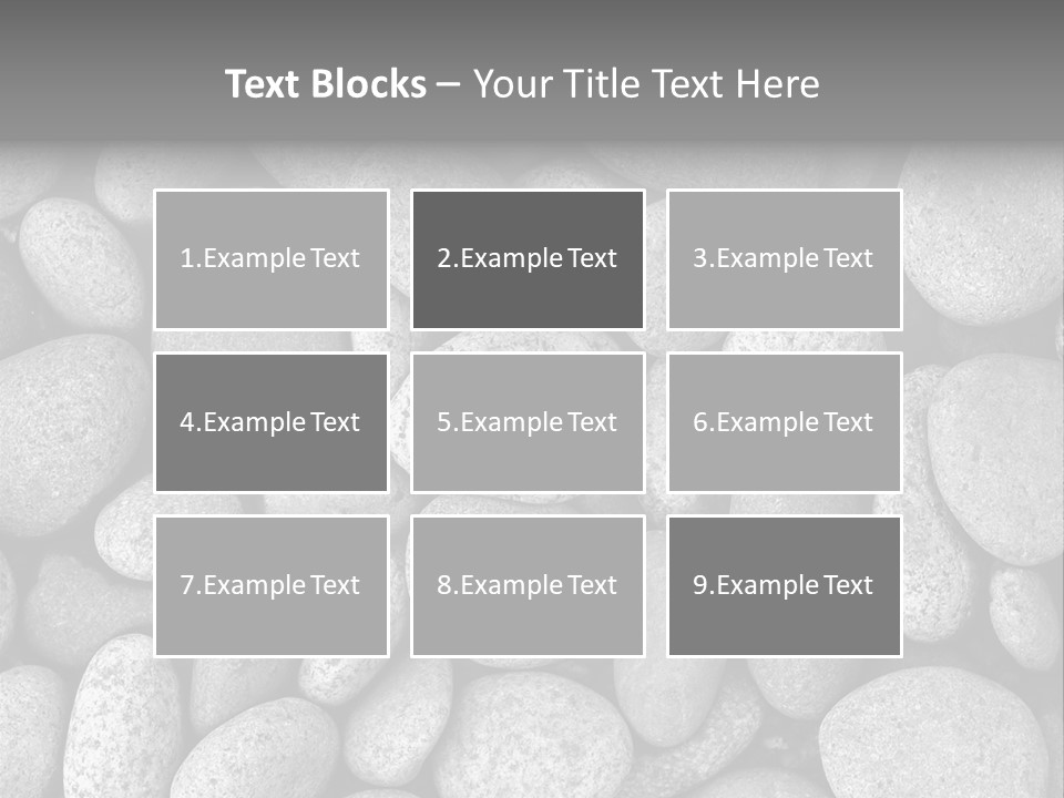 Pebble Stone Pool(B&W) PowerPoint Template