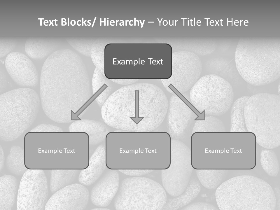 Pebble Stone Pool(B&W) PowerPoint Template