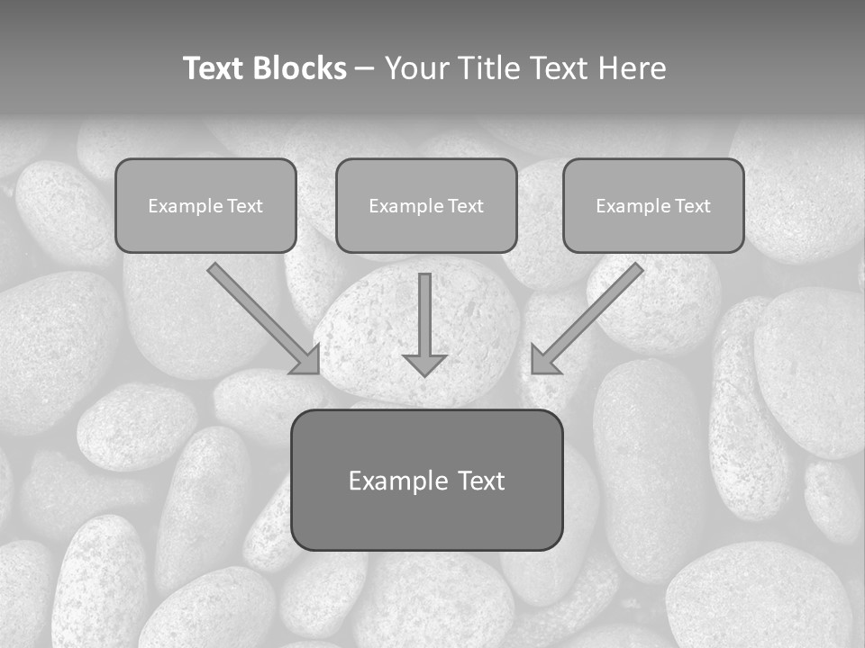 Pebble Stone Pool(B&W) PowerPoint Template
