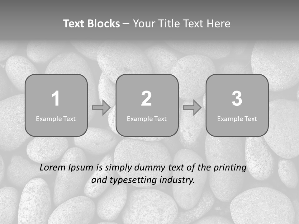 Pebble Stone Pool(B&W) PowerPoint Template