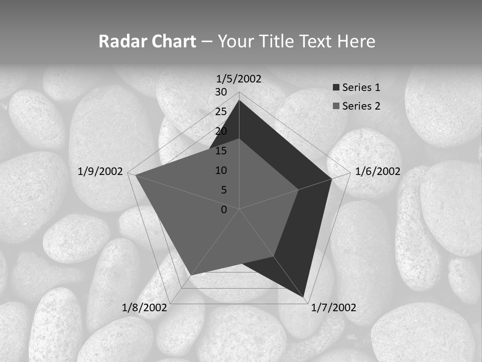 Pebble Stone Pool(B&W) PowerPoint Template
