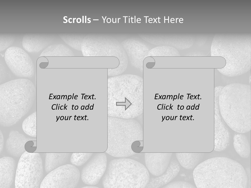 Pebble Stone Pool(B&W) PowerPoint Template