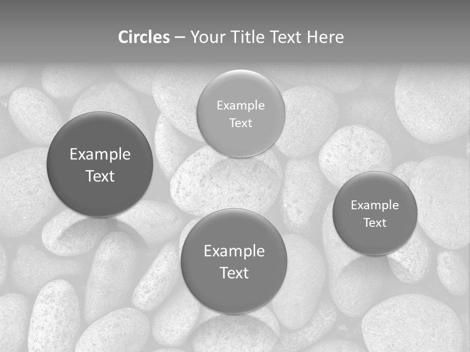 Pebble Stone Pool(B&W) PowerPoint Template