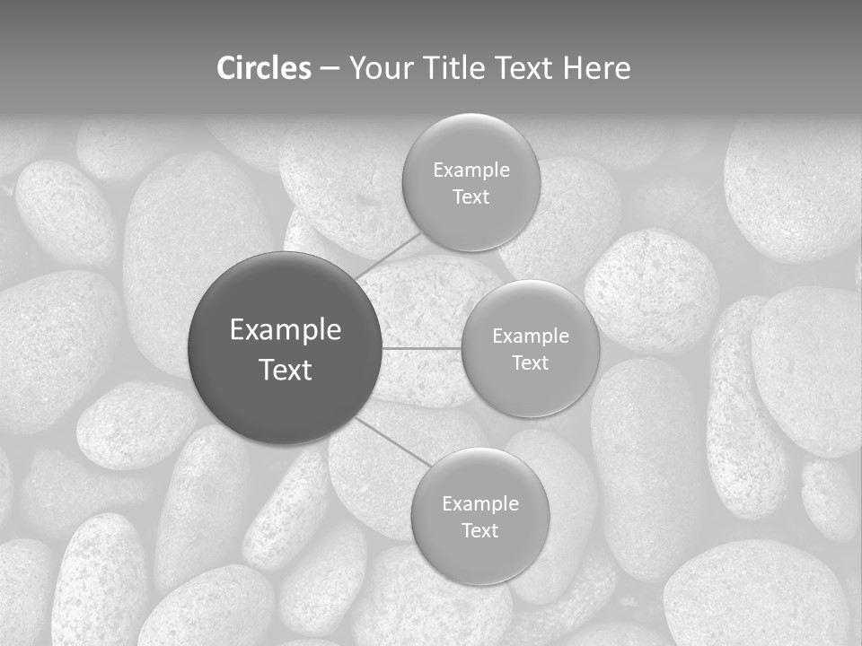 Pebble Stone Pool(B&W) PowerPoint Template