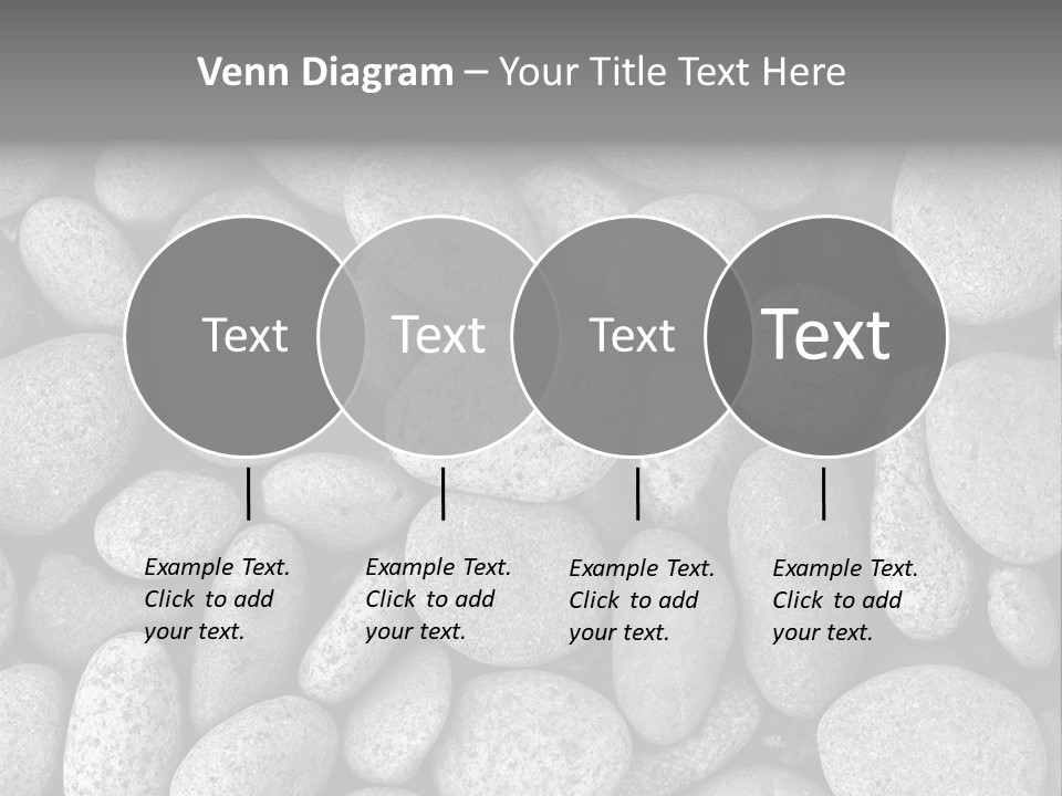 Pebble Stone Pool(B&W) PowerPoint Template