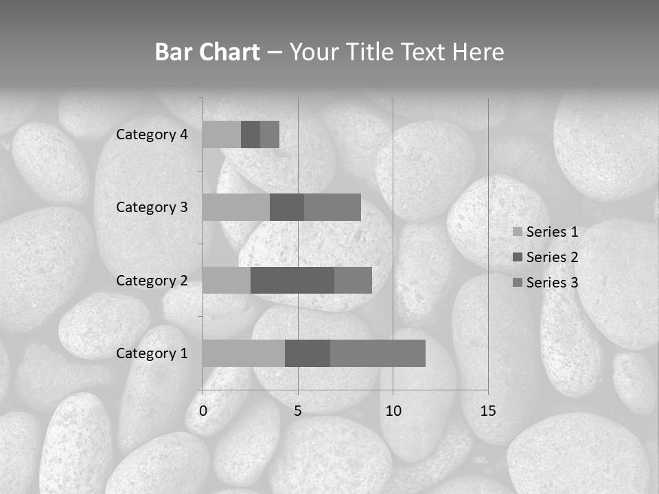 Pebble Stone Pool(B&W) PowerPoint Template
