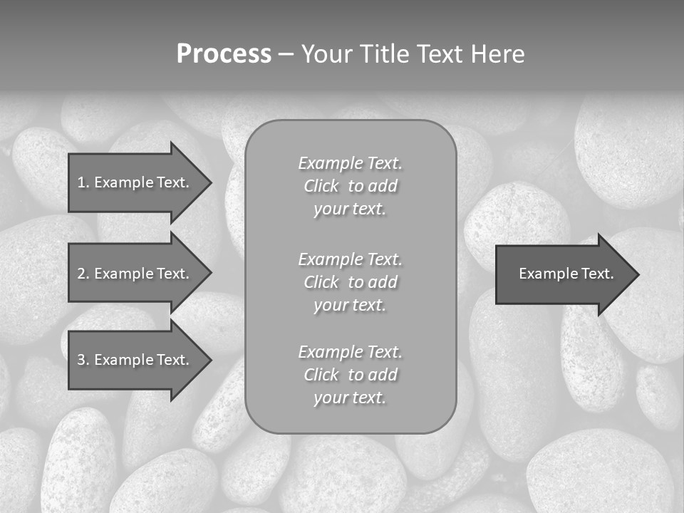 Pebble Stone Pool(B&W) PowerPoint Template