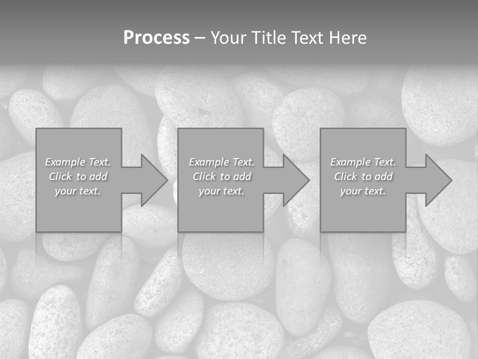 Pebble Stone Pool(B&W) PowerPoint Template
