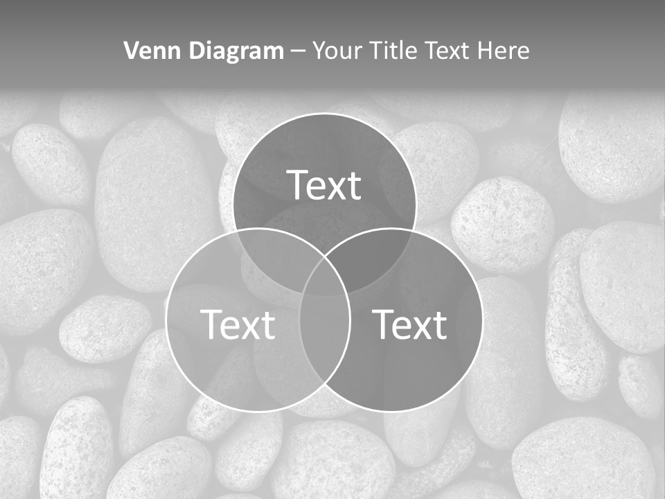 Pebble Stone Pool(B&W) PowerPoint Template