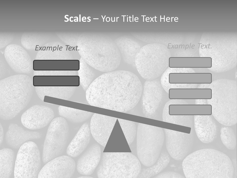 Pebble Stone Pool(B&W) PowerPoint Template
