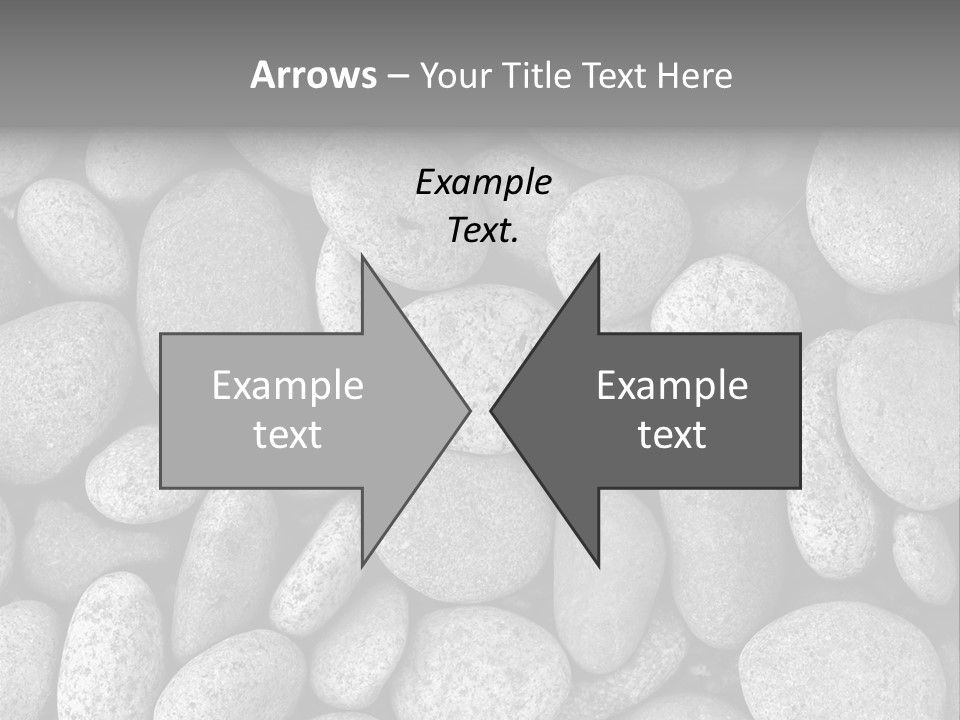 Pebble Stone Pool(B&W) PowerPoint Template