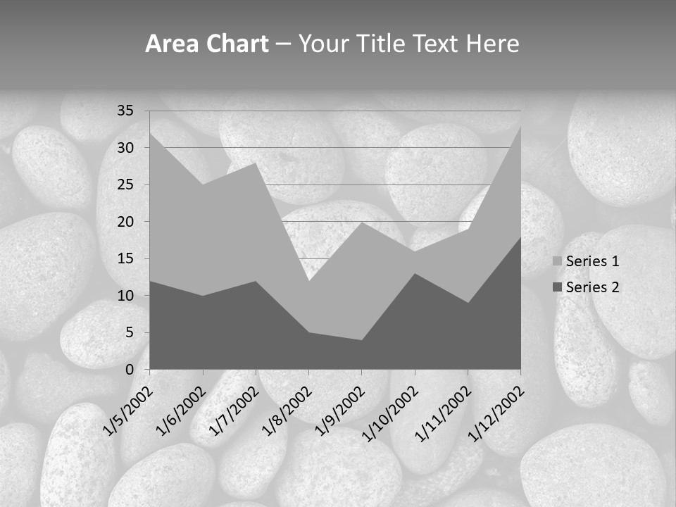 Pebble Stone Pool(B&W) PowerPoint Template