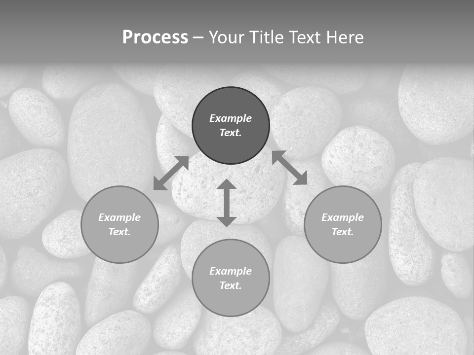 Pebble Stone Pool(B&W) PowerPoint Template