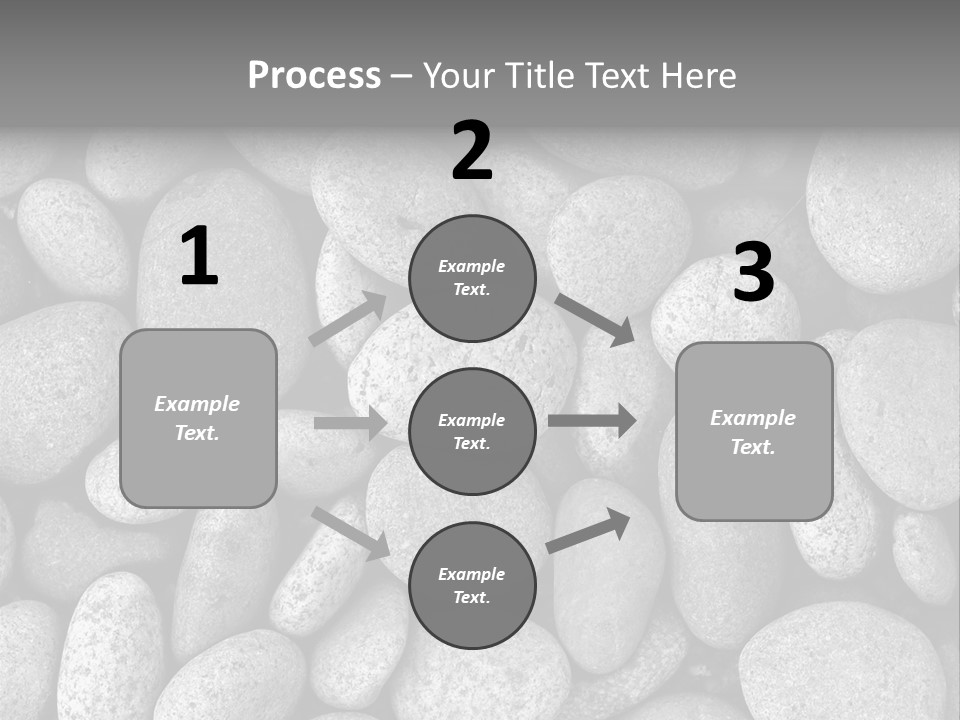 Pebble Stone Pool(B&W) PowerPoint Template