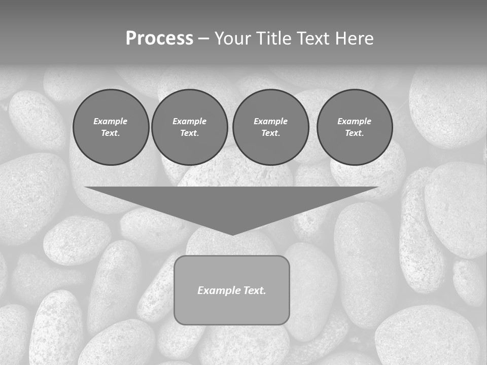 Pebble Stone Pool(B&W) PowerPoint Template