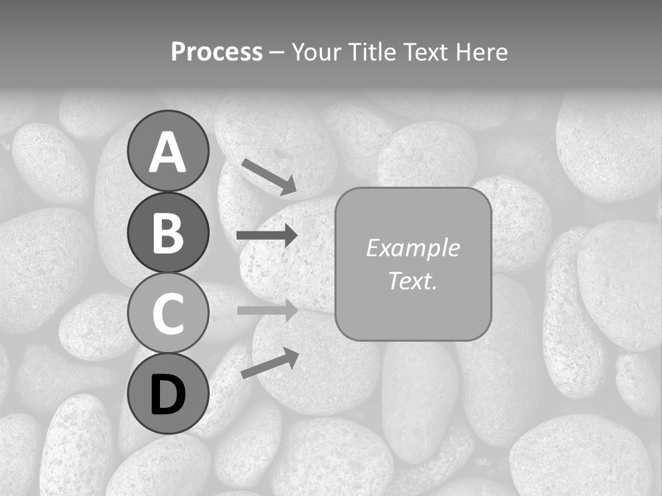 Pebble Stone Pool(B&W) PowerPoint Template