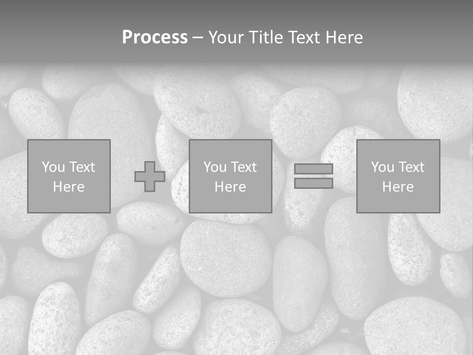 Pebble Stone Pool(B&W) PowerPoint Template