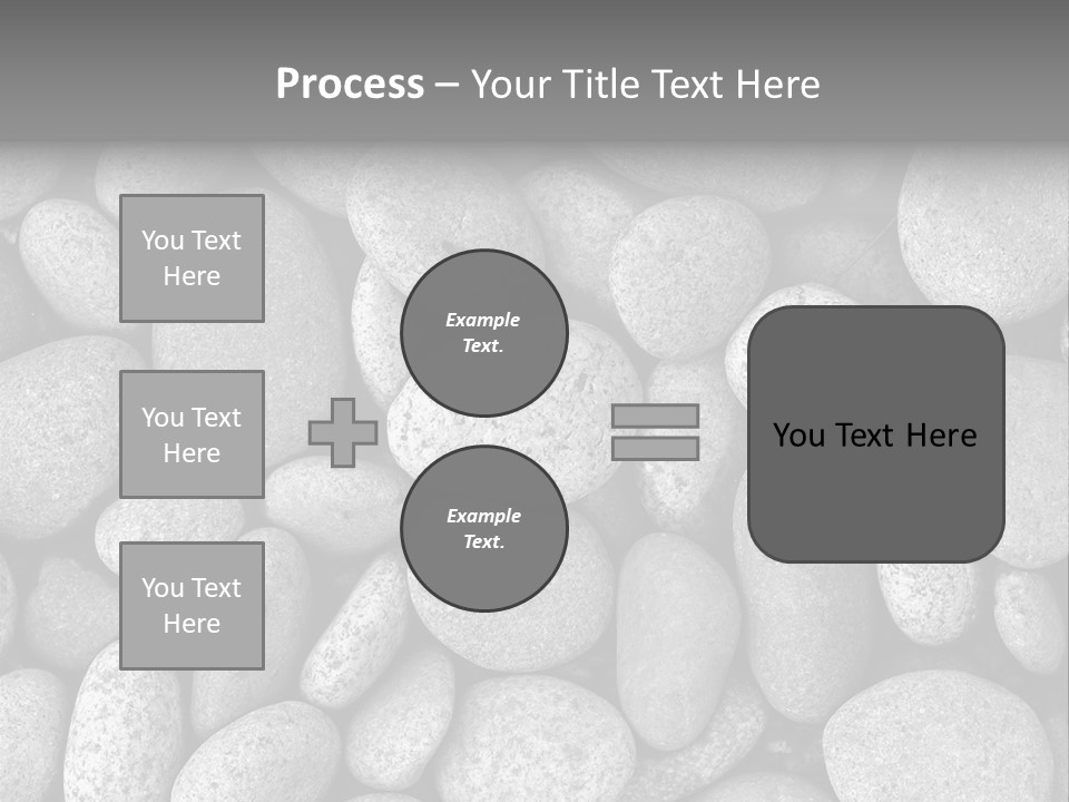 Pebble Stone Pool(B&W) PowerPoint Template