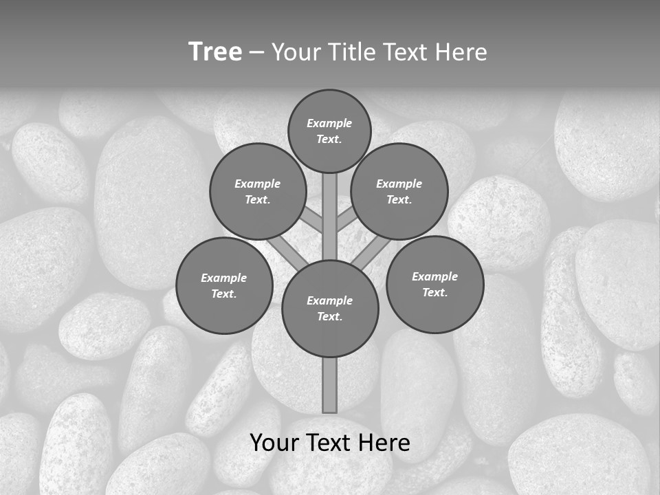 Pebble Stone Pool(B&W) PowerPoint Template