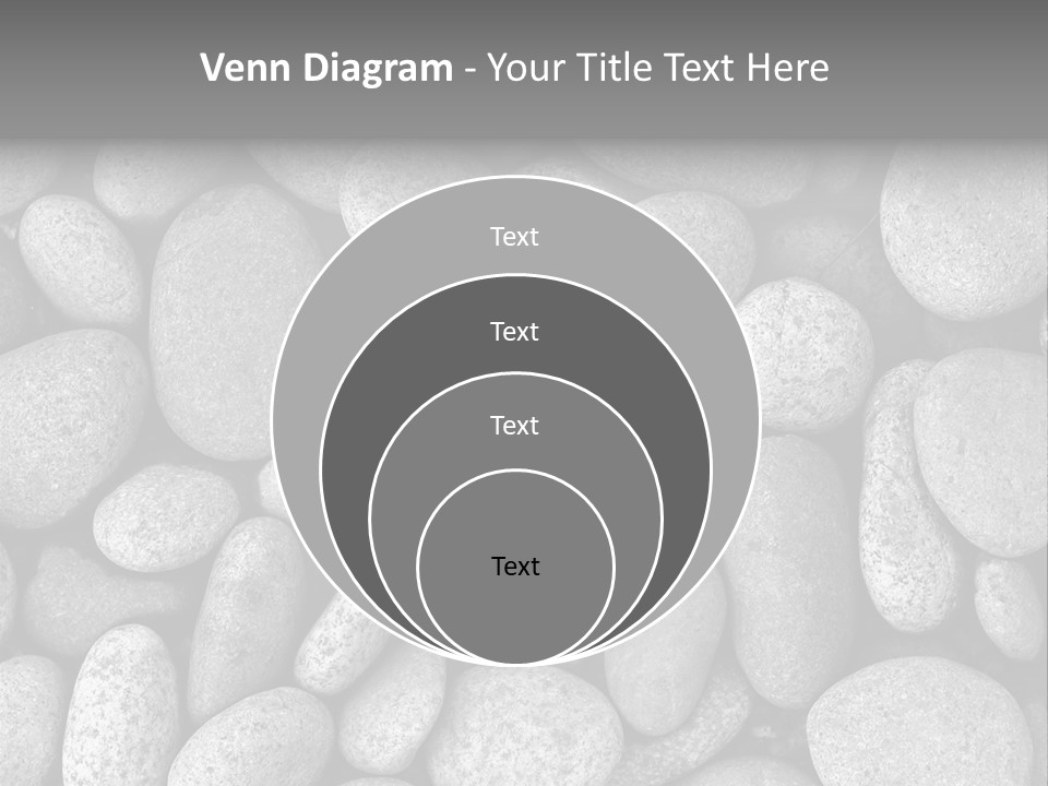 Pebble Stone Pool(B&W) PowerPoint Template