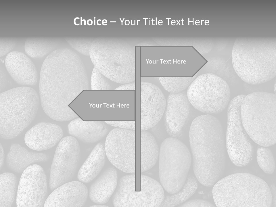 Pebble Stone Pool(B&W) PowerPoint Template
