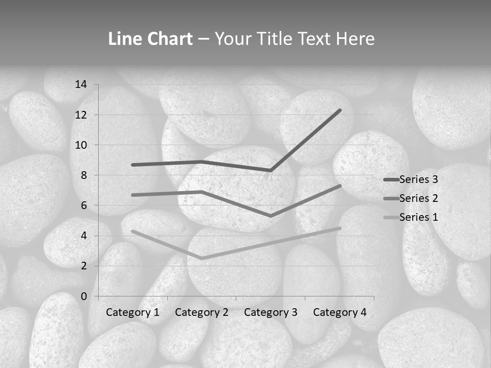 Pebble Stone Pool(B&W) PowerPoint Template