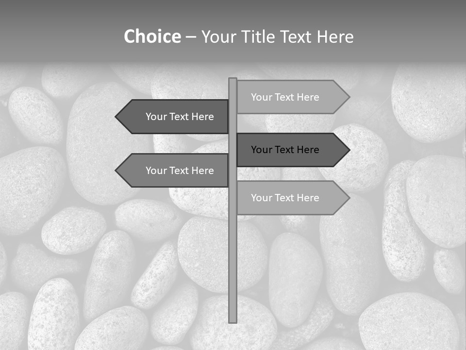 Pebble Stone Pool(B&W) PowerPoint Template