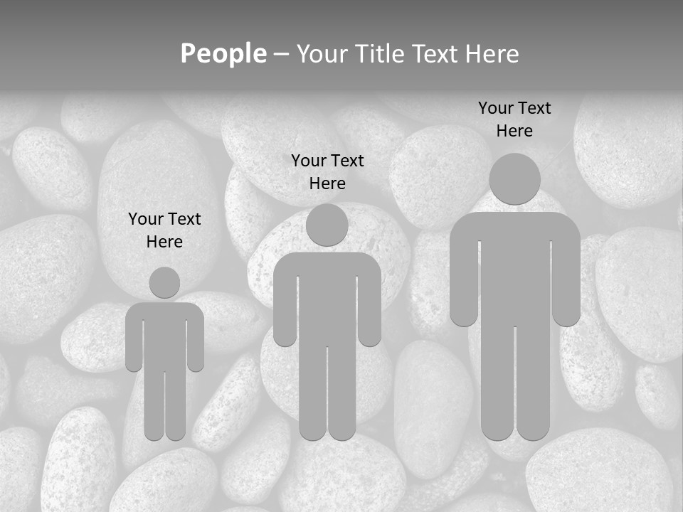 Pebble Stone Pool(B&W) PowerPoint Template