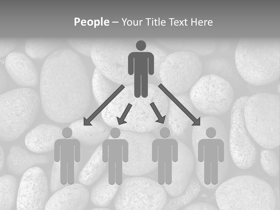 Pebble Stone Pool(B&W) PowerPoint Template