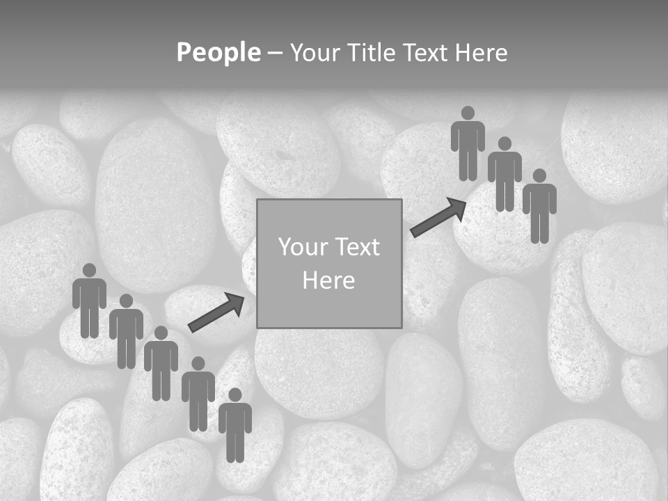 Pebble Stone Pool(B&W) PowerPoint Template