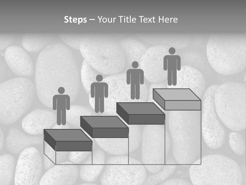 Pebble Stone Pool(B&W) PowerPoint Template
