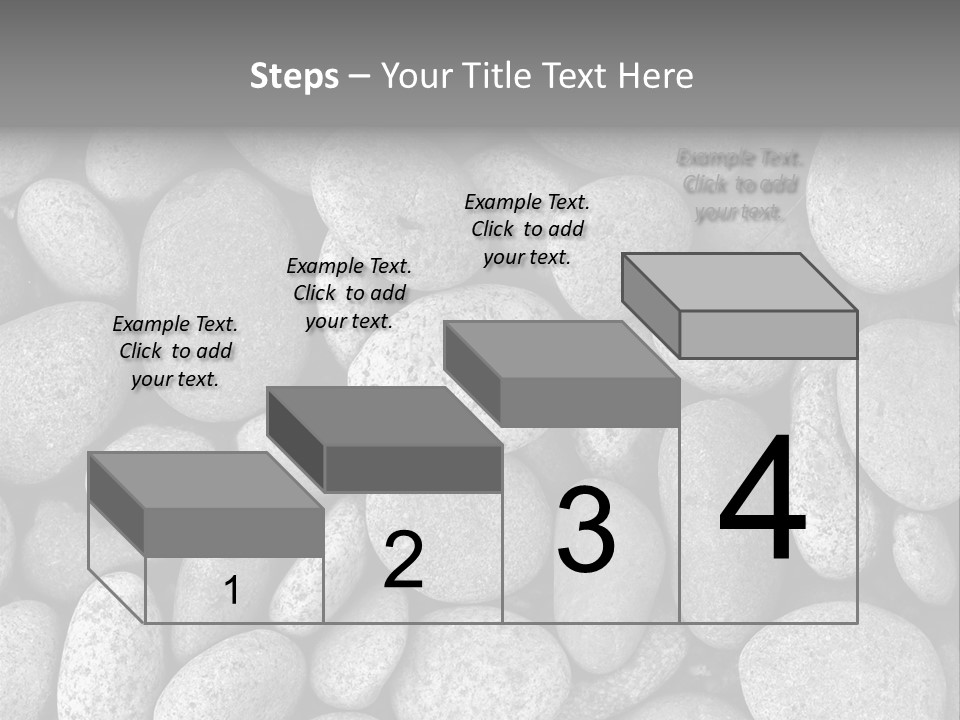 Pebble Stone Pool(B&W) PowerPoint Template