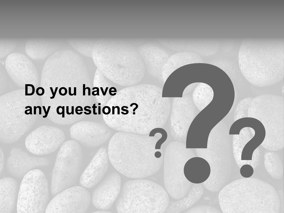 Pebble Stone Pool(B&W) PowerPoint Template