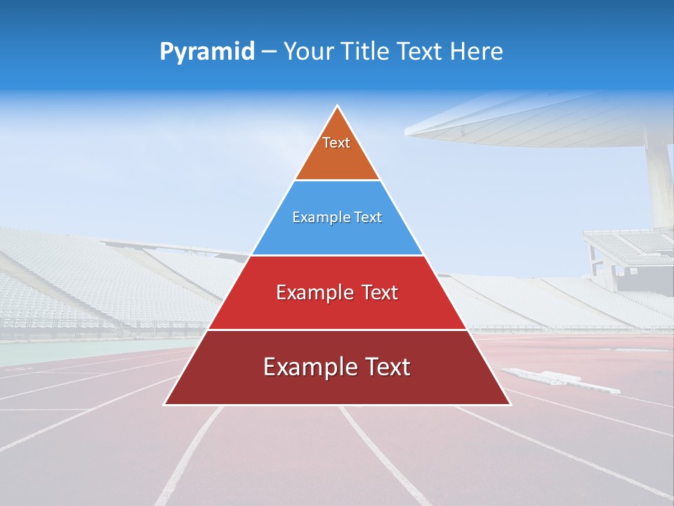 Running Tracks In An Empty Stadium PowerPoint Template