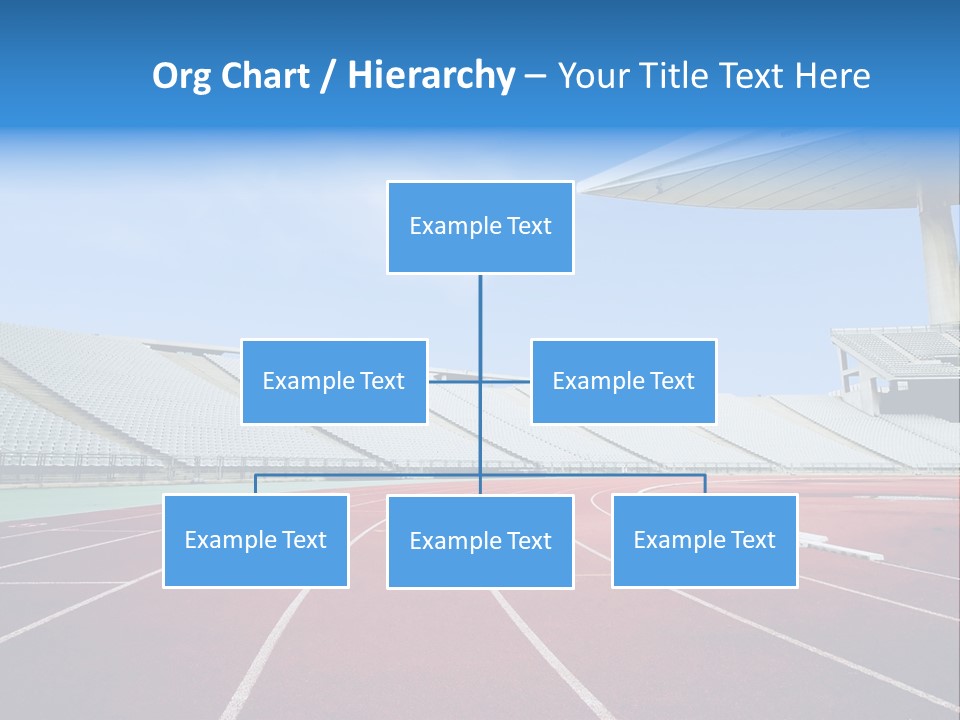 Running Tracks In An Empty Stadium PowerPoint Template