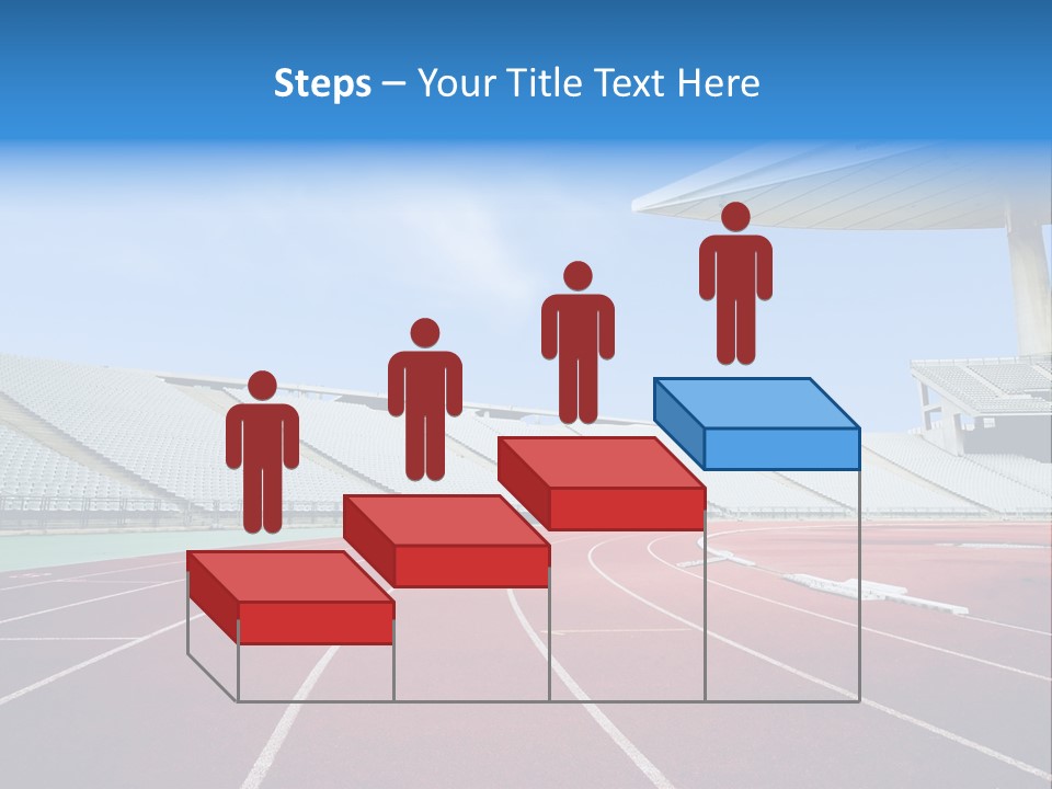 Running Tracks In An Empty Stadium PowerPoint Template