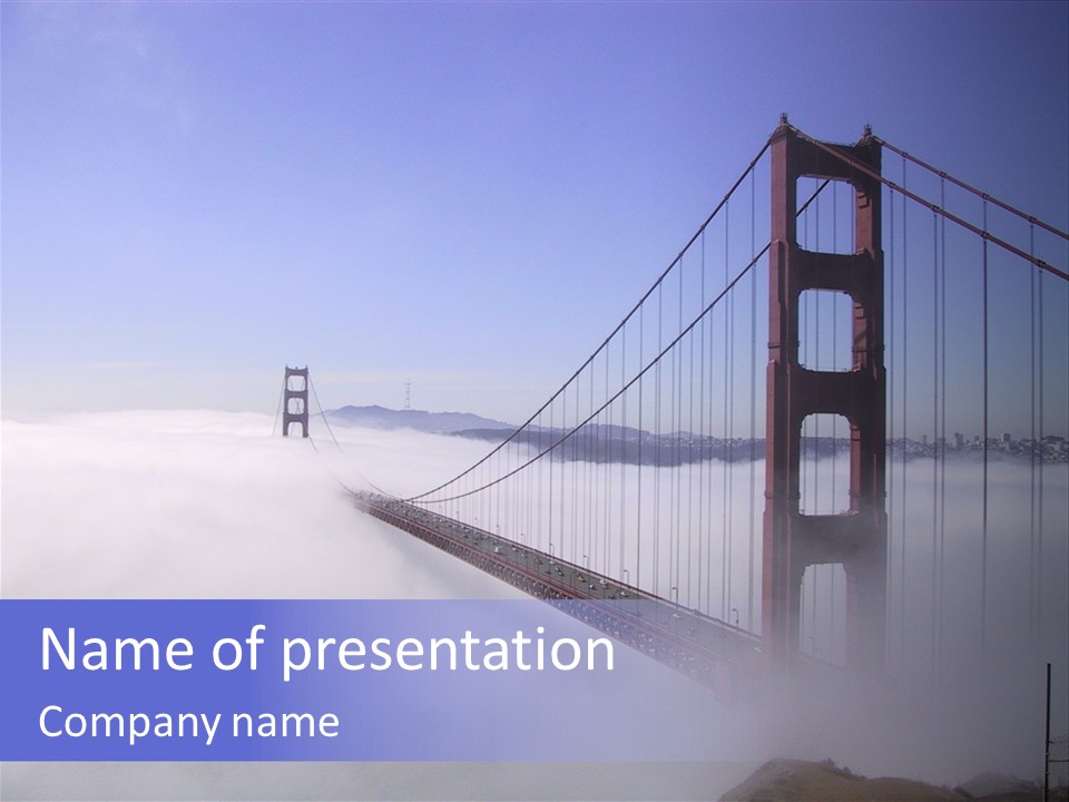 Golden Gate Bridge, San Francisco, California PowerPoint Template