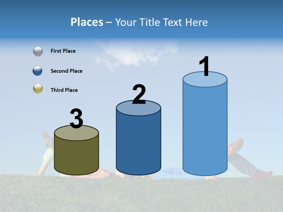 A Couple Of People Laying On Top Of A Lush Green Field PowerPoint Template