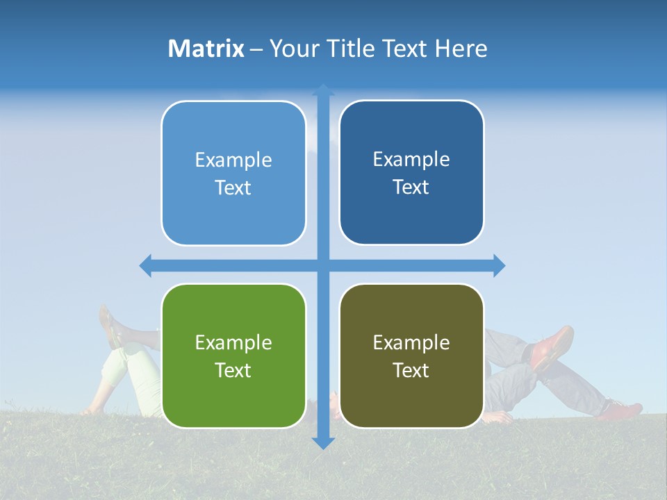 A Couple Of People Laying On Top Of A Lush Green Field PowerPoint Template