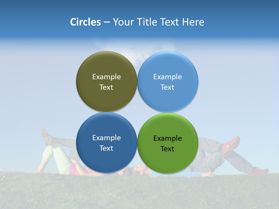 A Couple Of People Laying On Top Of A Lush Green Field PowerPoint Template