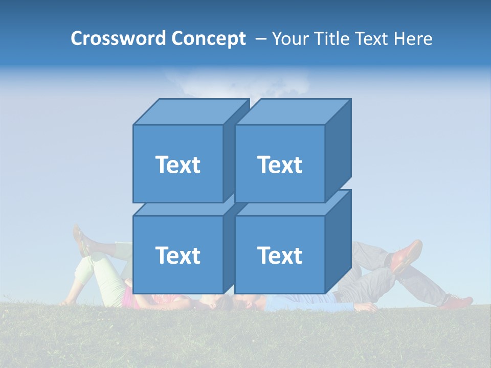 A Couple Of People Laying On Top Of A Lush Green Field PowerPoint Template