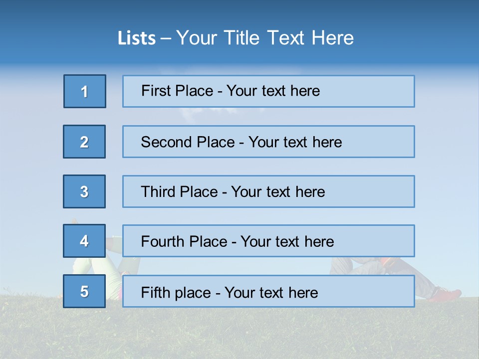 A Couple Of People Laying On Top Of A Lush Green Field PowerPoint Template