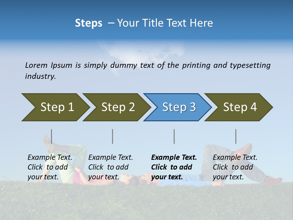 A Couple Of People Laying On Top Of A Lush Green Field PowerPoint Template